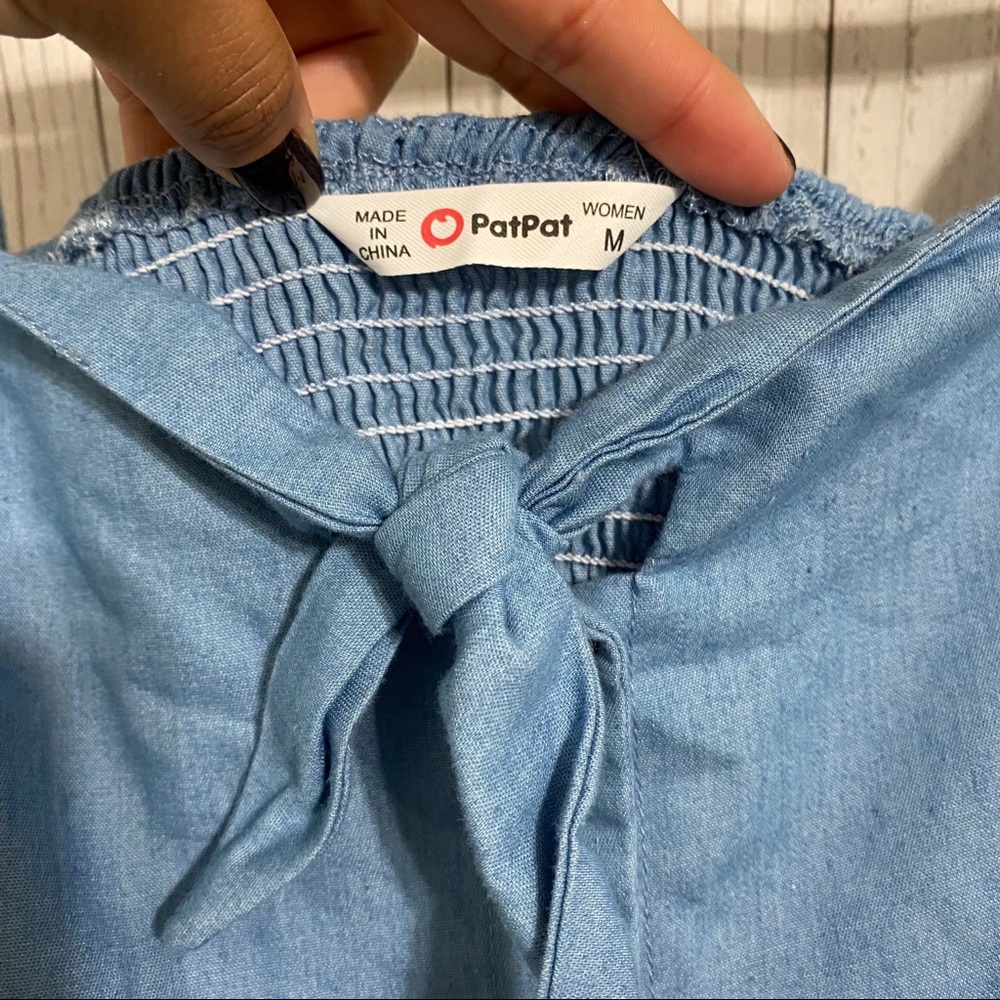 PATPAT Chambray Button Down Dress Medium - Picture 3 of 8